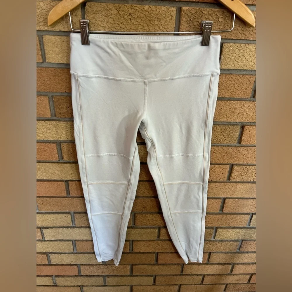 ALO Yoga 7/8 Guard Airbrush White & Bone Leggings Size Small